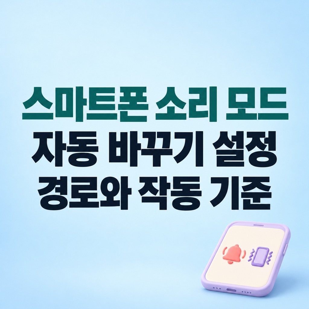 화면에 나란히 놓인 종과 진동 아이콘