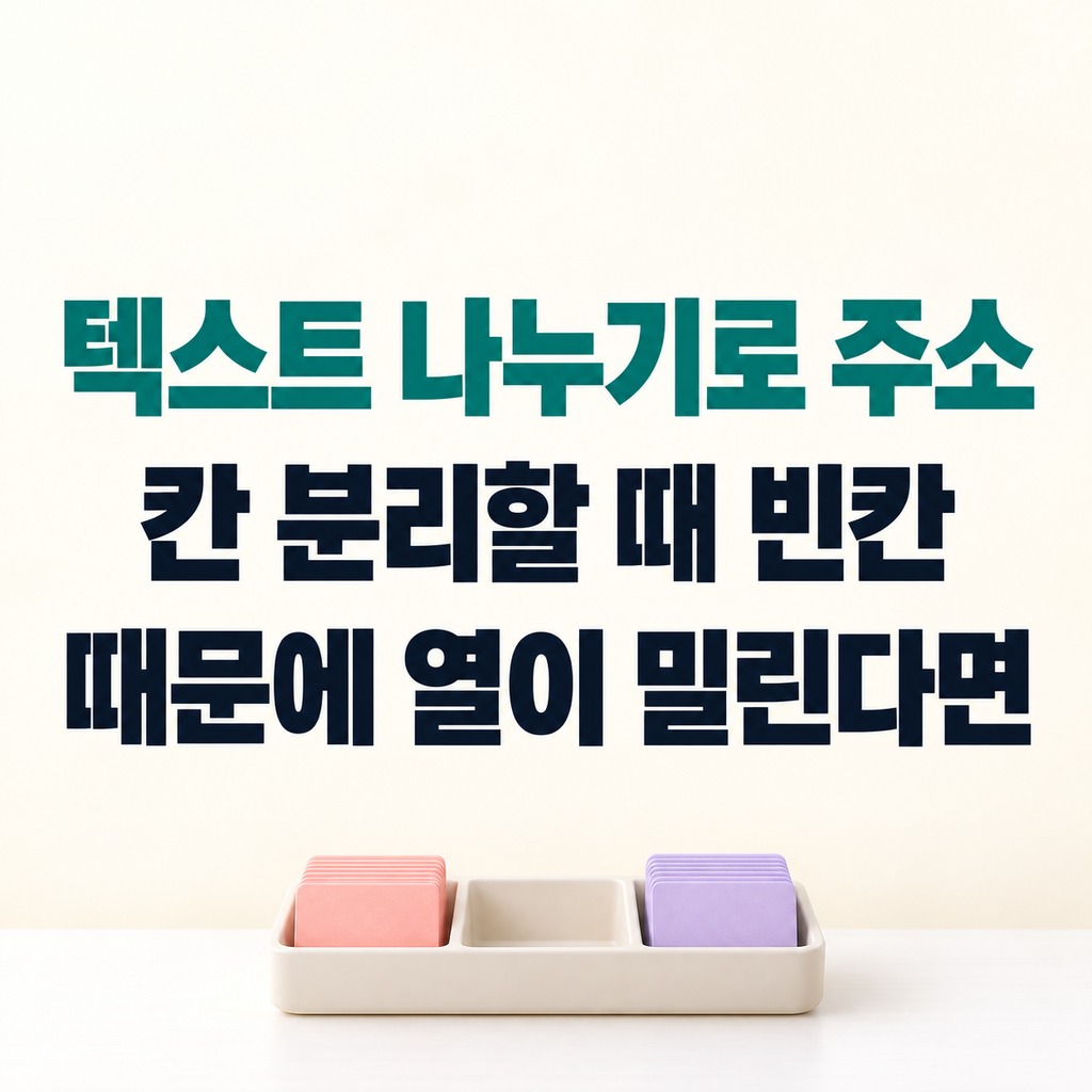 가운데 칸이 빈 세 칸 트레이