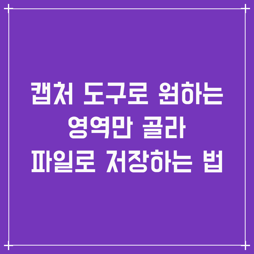 화면 일부를 감싼 사각형 선택 테두리