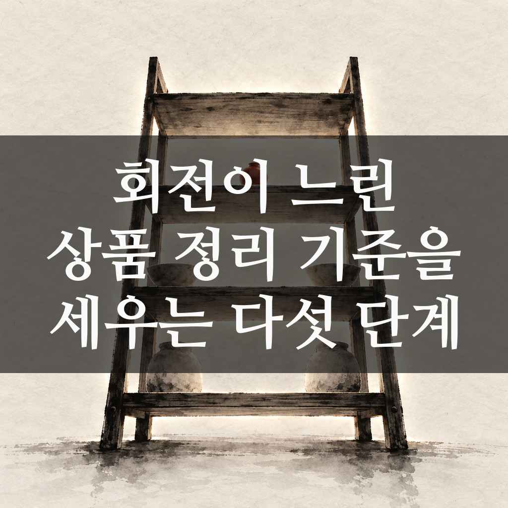 일부 칸이 비어 있는 진열대
