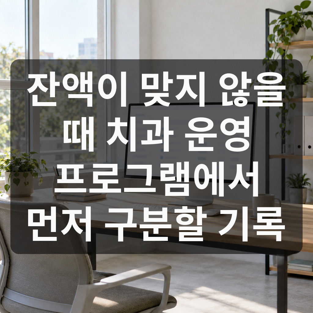 흐릿하게 보이는 수납 기록 화면