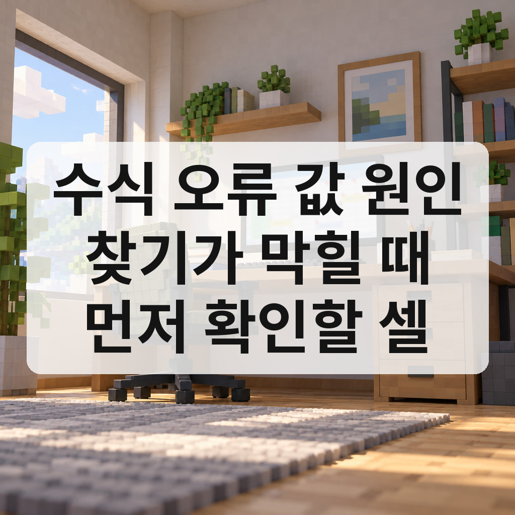 수식과 오류 표시가 보이는 모니터